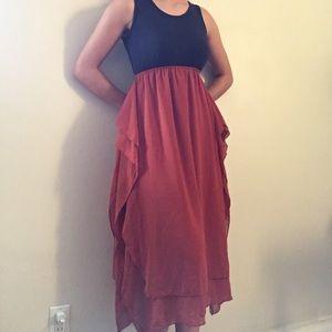 Ya Los Angeles Two-Tone Dress With Slits